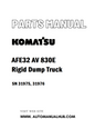 Komatsu AFE32 AV 830E Rigid Dump Truck Parts Manual SN 31975, 31976 - PDF