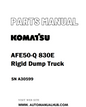 Komatsu AFE50-Q 830E Rigid Dump Truck Parts Manual SN A30599 - PDF 