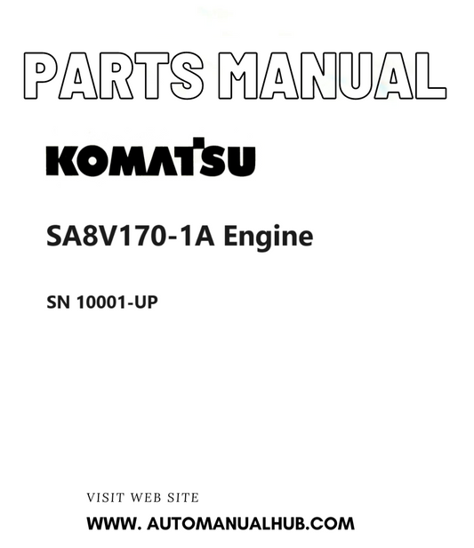 Komatsu SA8V170-1A Engine Parts Manual SN 10001-UP PDF