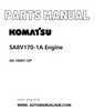 Komatsu SA8V170-1A Engine Parts Manual SN 10001-UP PDF