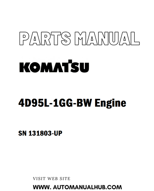 Komatsu 4D95L-1GG-BW Engine Parts Manual SN 131803-UP - PDF