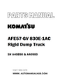 Komatsu AFE57-GV 830E-1AC Rigid Dump Truck Parts Manual SN A40890 & A40900 - PDF 
