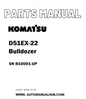 Komatsu D51EX-22 Bulldozer Parts Manual SN B10001-UP - PDF