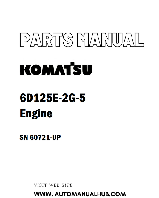 Komatsu 6D125E-2G-5 Engine Parts Manual SN 60721-UP - PDF
