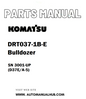 Komatsu DRT037-1B-E Bulldozer Parts Manual SN 3001-UP (D37E/A-5) - PDF
