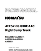 Komatsu AFE57-EG 830E-1AC Rigid Dump Truck Parts Manual SN A30575-A30577, A30588 & A30600- A30603 - PDF 