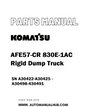 Komatsu AFE57-CR 830E-1AC Rigid Dump Truck Parts Manual SN A30422-A30425 - A30498-430491 - PDF 
