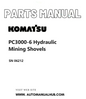 Komatsu PC3000-6 Hydraulic Mining Shovels Parts Manual SN 06212 PDF