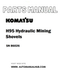 Komatsu H95 Hydraulic Mining Shovels Parts Manual SN 86026 - PDF