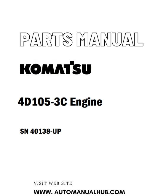 Komatsu 4D105-3C Engine Parts Manual SN 40138-UP - PDF
