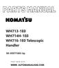 Komatsu WH713-1E0, WH714H-1E0, WH716-1E0 Telescopic Handler Parts Manual SN 395F71003-Up PDF