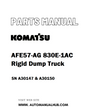 Komatsu AFE57-AG 830E-1AC Rigid Dump Truck Parts Manual SN A30147 & A30150 - PDF