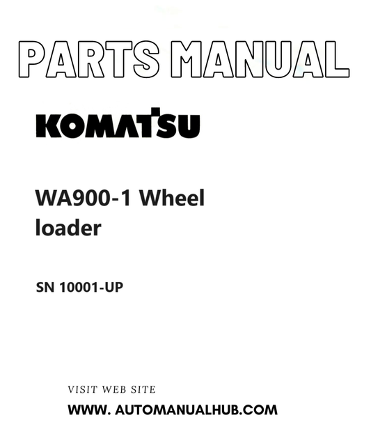 Komatsu WA900-1 Wheel loader Parts Manual SN 10001-UP PDF
