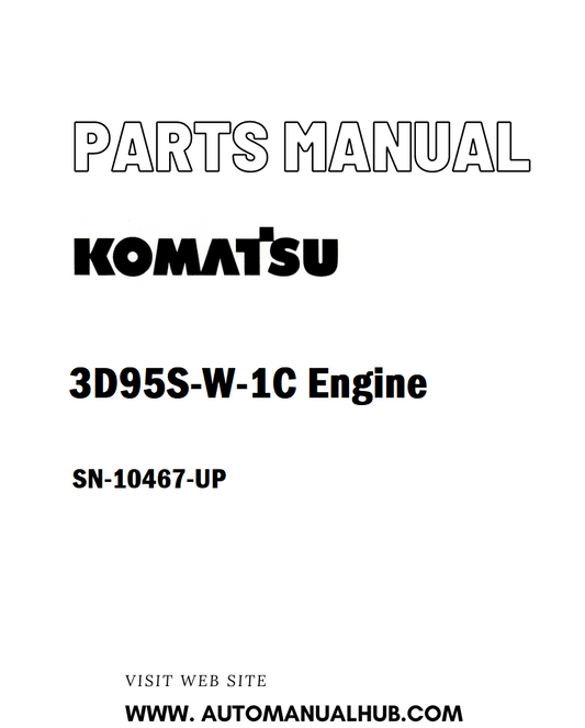 Komatsu 3D95S-W-1C Engine Parts Manual SN 10467-UP - PDF