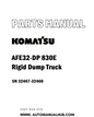 Komatsu AFE32-DP 830E Rigid Dump Truck Parts Manual SN 32467-32468 - PDF