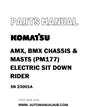 Komatsu AMX, BMX CHASSIS & MASTS (PM177) ELECTRIC SIT DOWN RIDER Parts Manual SN 23001A - PDF 