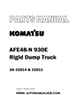 Komatsu AFE48-N 930E Rigid Dump Truck Parts Manual SN 32814 & 32815 - PDF 