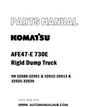 Komatsu AFE47-E 730E Rigid Dump Truck Parts Manual SN 32588-32591 & 32612-32613 & 32625-32639 - PDF 