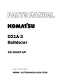 Komatsu D21A-3 Bulldozer Parts Manual SN 20007-UP - PDF