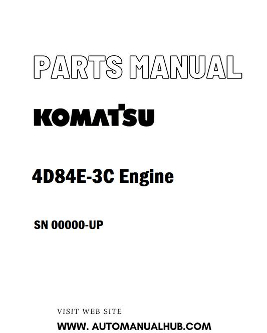 Komatsu 4D84E-3C Engine Parts Manual SN 00000-UP - PDF
