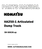 Komatsu HA250-1 Articulated Dump Truck Parts Manual SN 60636-up - PDF