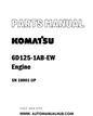 Komatsu 6D125-1AB-EW Engine Parts Manual SN 10001-UP - PDF