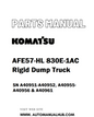 Komatsu AFE57-HL 830E-1AC Rigid Dump Truck Parts Manual SN A40951-A40952, A40955-A40956 & A40961 - PDF 