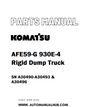 Komatsu AFE59-G 930E-4 Rigid Dump Truck Parts Manual SN A30490-A30493 & A30496 - PDF 