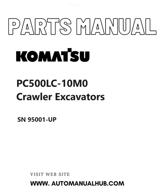 Komatsu PC500LC-10M0 Crawler Excavators Parts Manual SN 95001-UP PDF