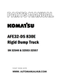 Komatsu AFE32-DS 830E Rigid Dump Truck Parts Manual SN 32546 & 32553-32557 - PDF 