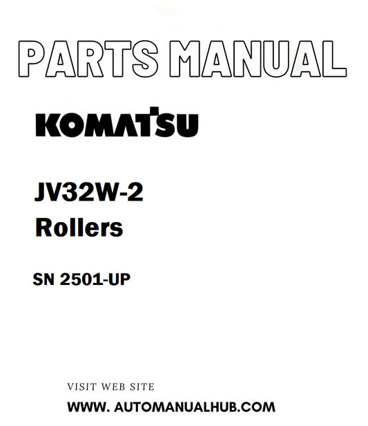 Komatsu JV32W-2 Rollers Parts Manual SN 2501-UP - PDF