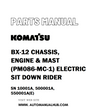 Komatsu BX-12 CHASSIS, ENGINE & MAST (PM086-MC-1) ELECTRIC SIT DOWN RIDER Parts Manual SN 10001A, 500001A, 550001A(E) - PDF