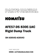 Komatsu AFE57-DS 830E-1AC Rigid Dump Truck Parts Manual SN A30542-A30543 - PDF 