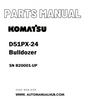 Komatsu D51PX-24 Bulldozer Parts Manual SN B20001-UP - PDF
