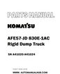 Komatsu AFE57-JD 830E-1AC Rigid Dump Truck Parts Manual SN A41020-A41024 - PDF 