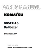 Komatsu D85EX-15 Bulldozer Parts Manual SN 10001-UP - PDF