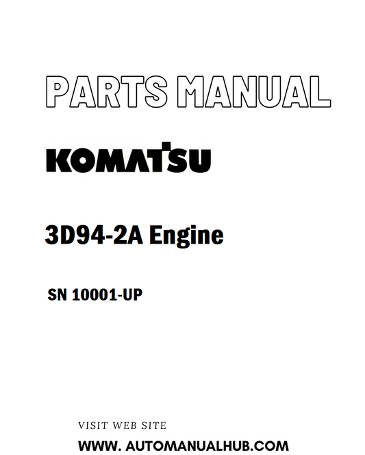 Komatsu 3D94-2A Engine Parts Manual SN 10001-UP - PDF