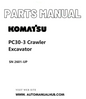 Komatsu PC30-3 Crawler Excavator Parts Manual SN 2601-UP PDF