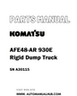 Komatsu AFE48-AR 930E Rigid Dump Truck Parts Manual SN A30115 - PDF