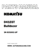 Komatsu D41E6T Bulldozer Parts Manual SN B35001-UP - PDF