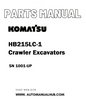 Komatsu HB215LC-1 Crawler Excavators Parts Manual SN 1001-UP - PDF