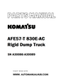 Komatsu AFE57-T 830E-AC Rigid Dump Truck Parts Manual SN A30086-A30089 - PDF