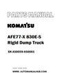 Komatsu AFE77-X 830E-5 Rigid Dump Truck Parts Manual SN A50059-A50061 - PDF 