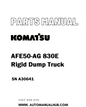 Komatsu AFE50-AG 830E Rigid Dump Truck Parts Manual SN A30641 - PDF 