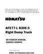 Komatsu AFE77-L 830E-5 Rigid Dump Truck Parts Manual SN A50034-A50038, A50041-A50042 - PDF 