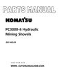 Komatsu PC3000-6 Hydraulic Mining Shovels Parts Manual SN 06328 PDF