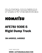 Komatsu AFE78J 930E-5 Rigid Dump Truck Parts Manual SN A40052, A40062 - PDF 