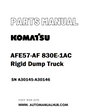 Komatsu AFE57-AF 830E-1AC Rigid Dump Truck Parts Manual SN A30145-A30146 - PDF 