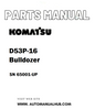 Komatsu D53P-16 Bulldozer Parts Manual SN 65001-UP - PDF