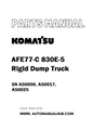 Komatsu AFE77-C 830E-5 Rigid Dump Truck Parts Manual SN A50006, A50017, A50025 - PDF